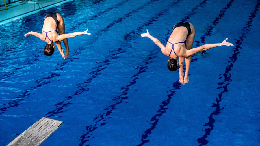Synchronized diving