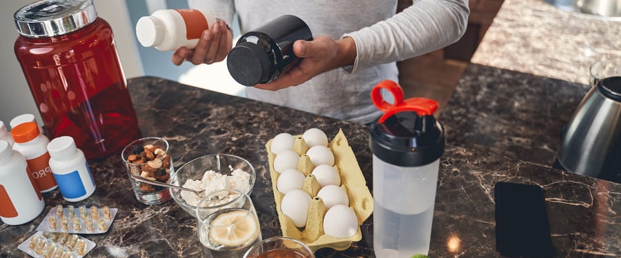 athlete selecting nutrition