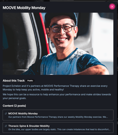 Moove Mobility Monday Track on Ontheside