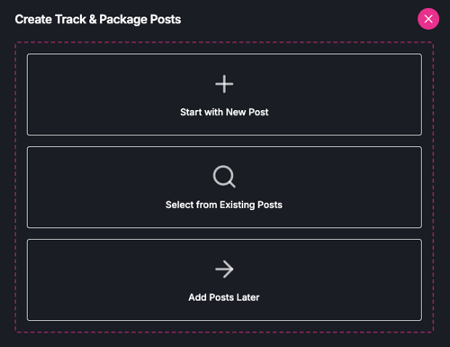 Dialog box for creating posts